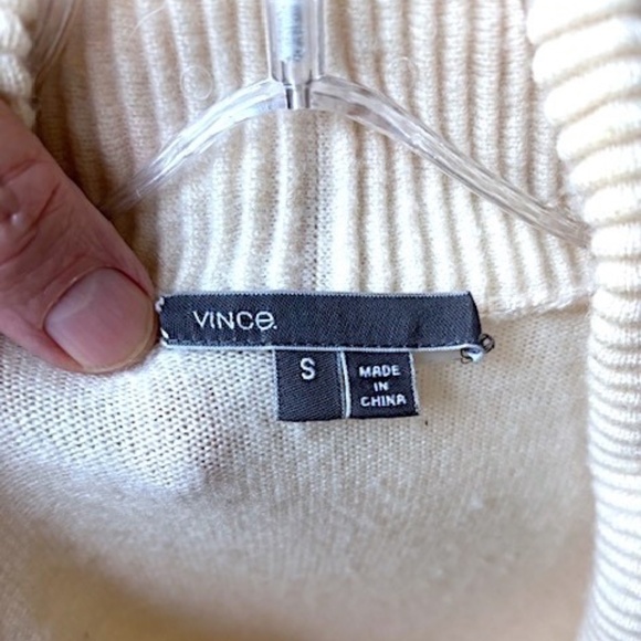 VINCE Wool/Cashmere Open Front Cardigan w/ Ribbed Knit Trim & Pockets EUC/sz S - Picture 14 of 16